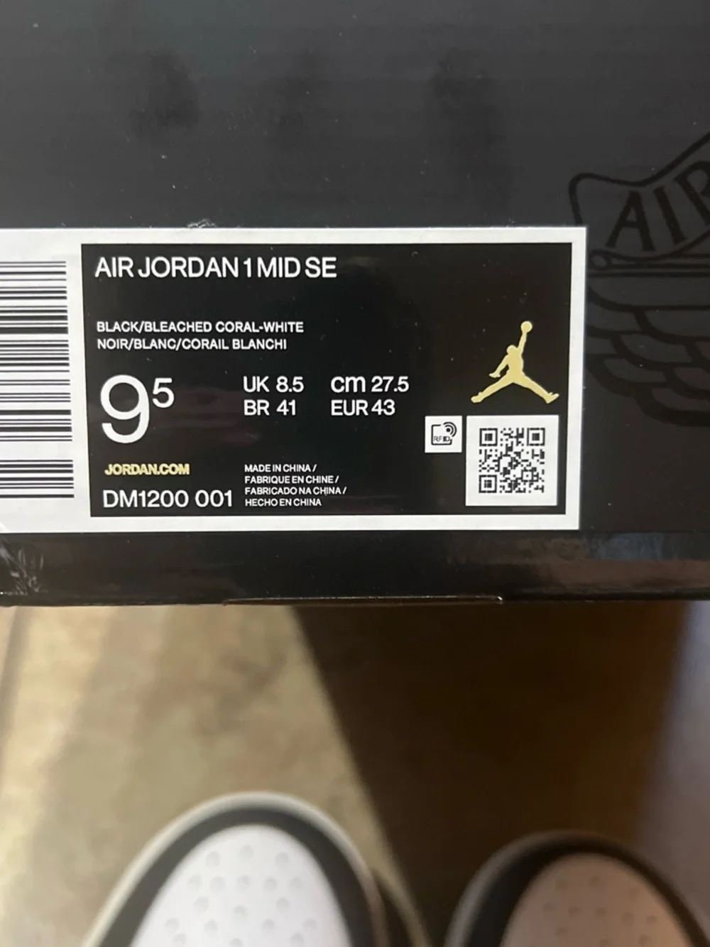 Jordan Air Jordan 1 Mid Se Coral Tie-Dye/Black Sneakers